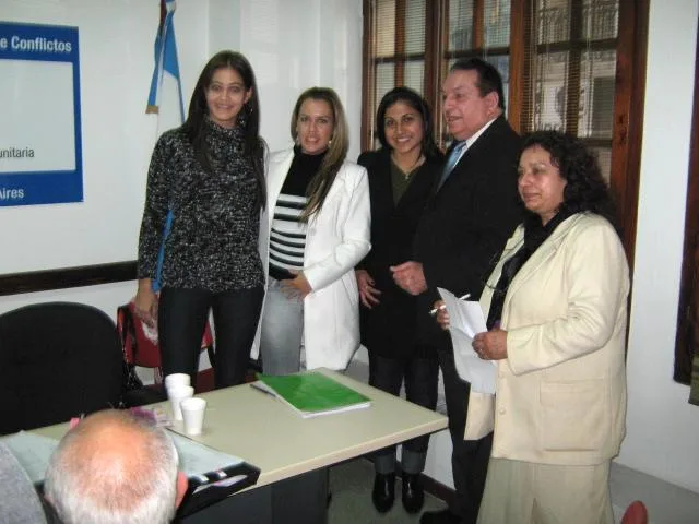 Delegadas de la Defensoría del Pueblo con miembros de la Comisión, Aníbal Florentín y la licenciada Rami Álvarez