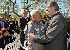 Con un veterano paraguayo de la Guerra del Chaco