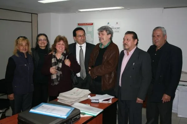 La delegación con Ricardo Canese