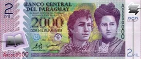 Actual billete de dos mil guaraníes