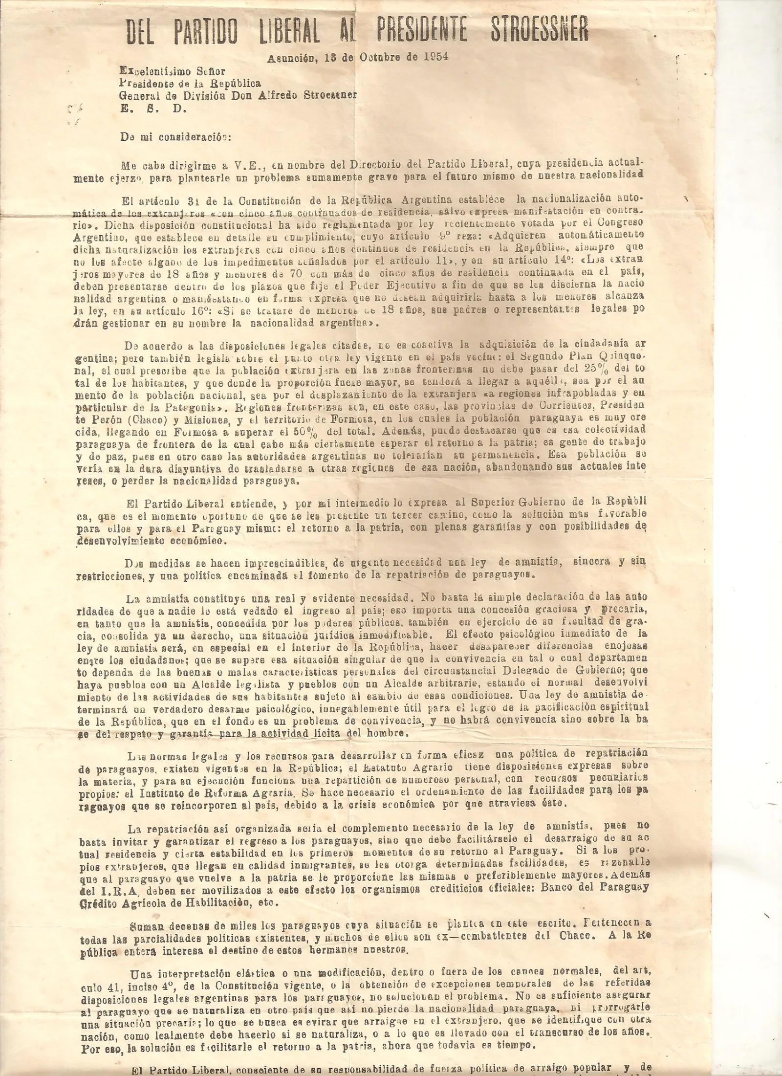PYMP del puerto P.L. a Stroessner 1