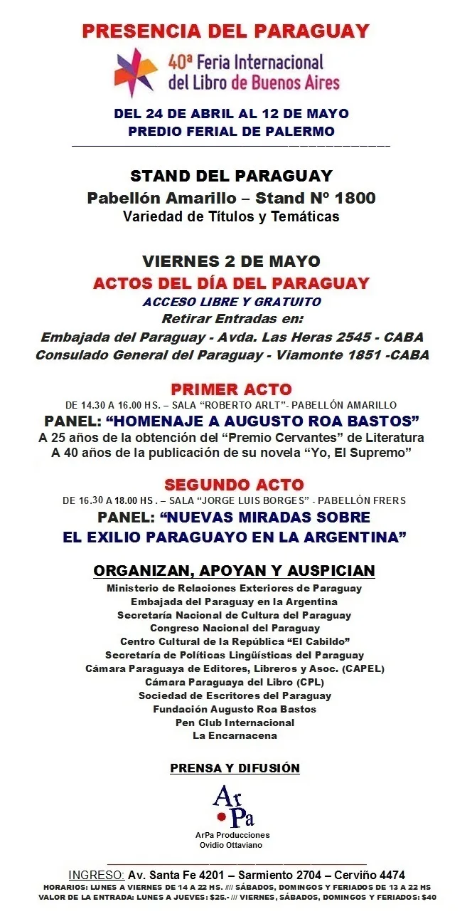 Feria del libro paraguay 30-04-14