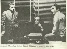 García Márquez con Augusto Roa Bastos y Leopoldo Marechal