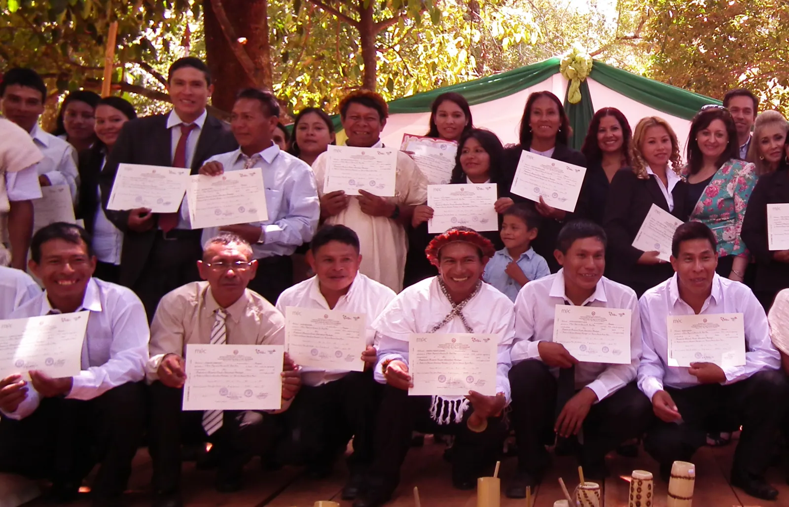 Egreso de 37 docentes indígenas del Pueblo Pai Tavyterã (foto MEC)