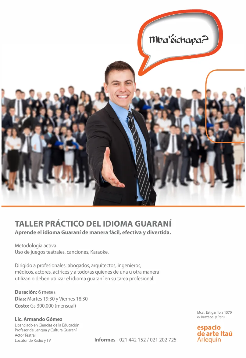 arlequin taller práctico guaraní