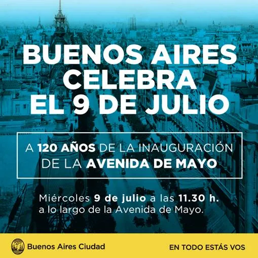 Bs. As. celebra 120 años Av. de mayo