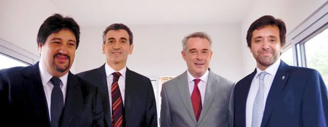 Randazzo, junto a Arias Duval, Closs y Gneiting, de Paraguay.