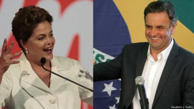Aecio y  Dilma 25-10-14