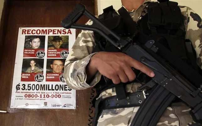 El gobierno paraguayo ofrece recompensa por la captura de los guerrilleros. (Foto: notimérica.com)