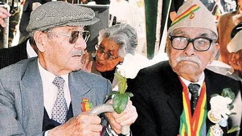 Excombatientes de la contienda bélica entre Bolivia y Paraguay