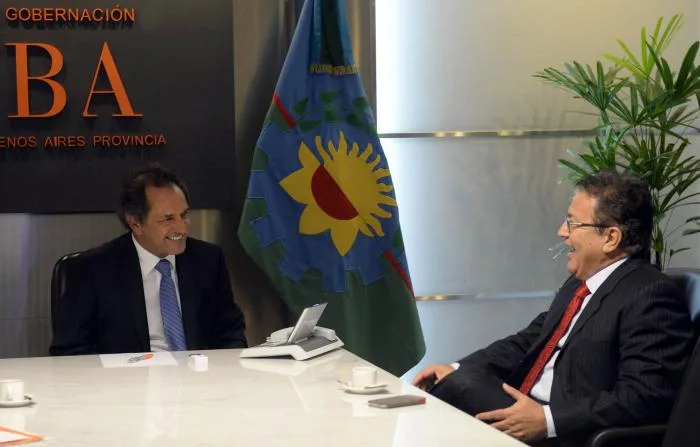 Daniel Scioli mantuvo una reunión de trabajo con el embajador paraguayo en la Argentina y ex presidente de ese país, Nicanor Duarte Frutos. Foto: José Tantessio / BA noticias