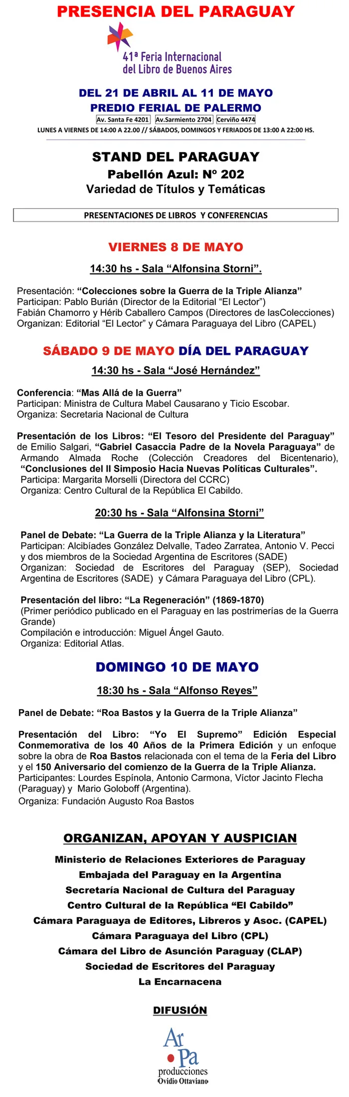 FERIA DEL LIBRO 2015 STAND PARAGUAY