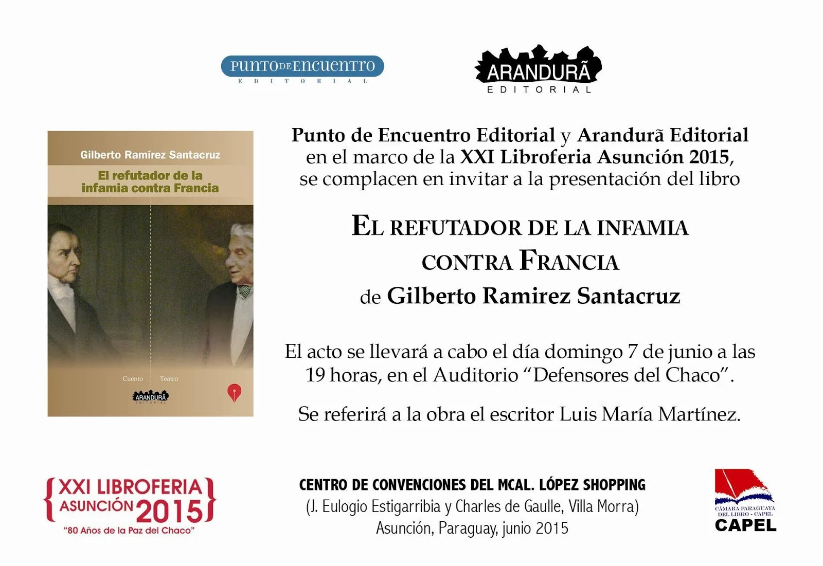 Gilberto El refutador, Feria de Capel, Asuncion 2015