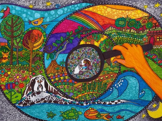 Este es el dibujo de la paraguaya que fue elegida como la mejor. | Foto: Toyota Car Contest