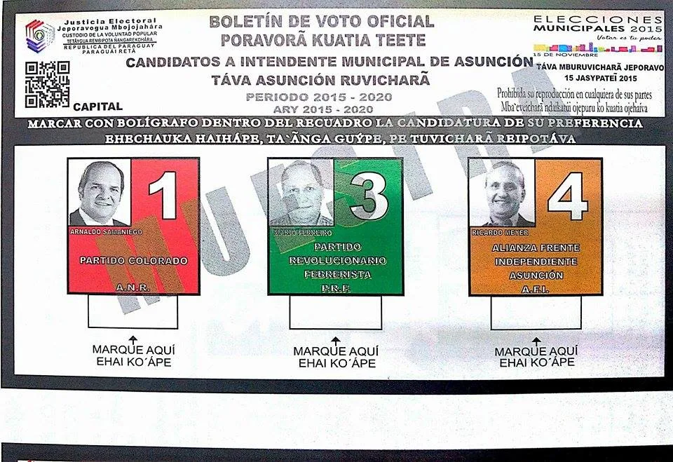 Boletín voto municipales