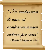 20 julio 1811 NO MUDAREMOS DE AMO