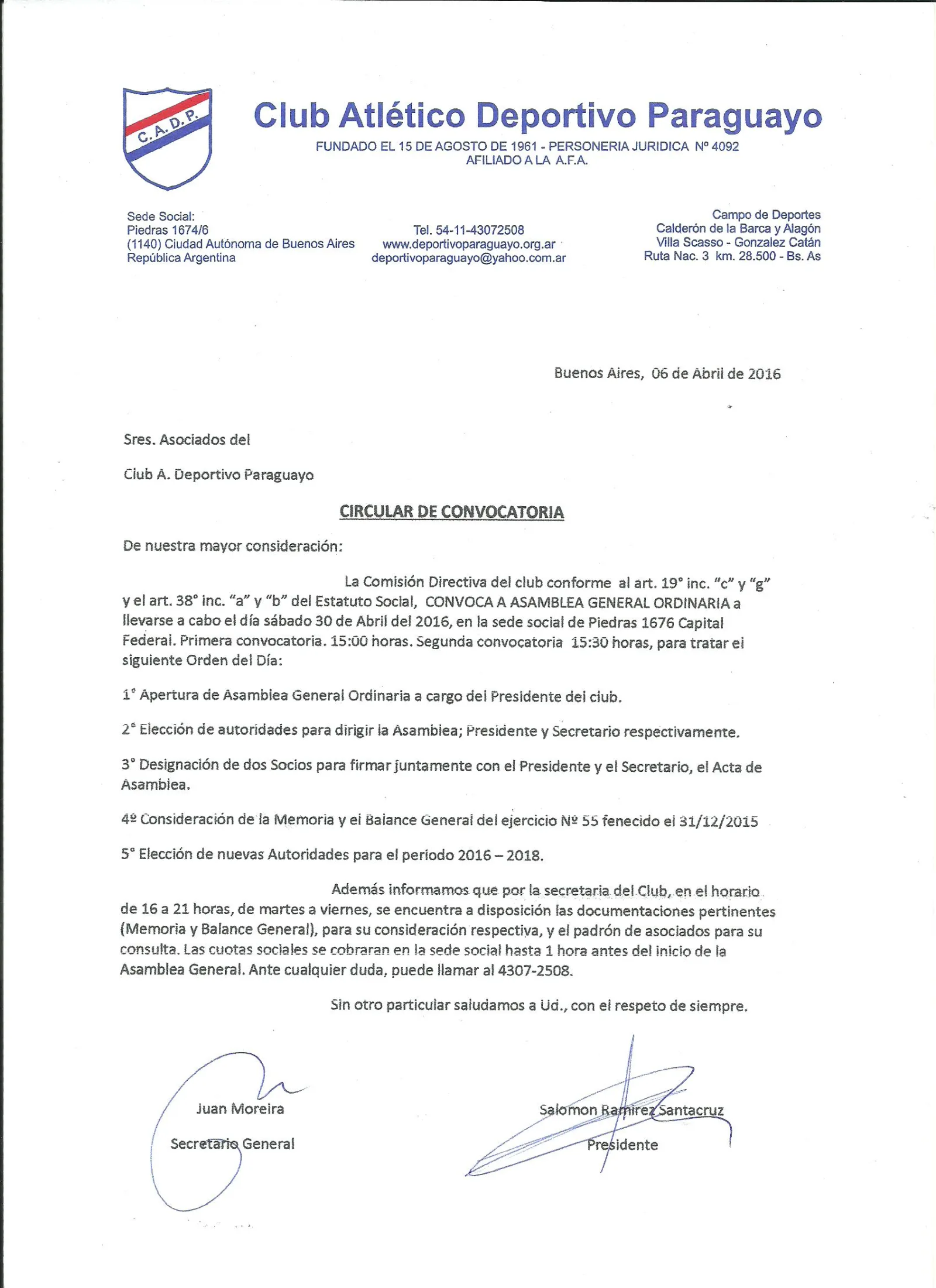 ACTA CONVOCATORIA 1