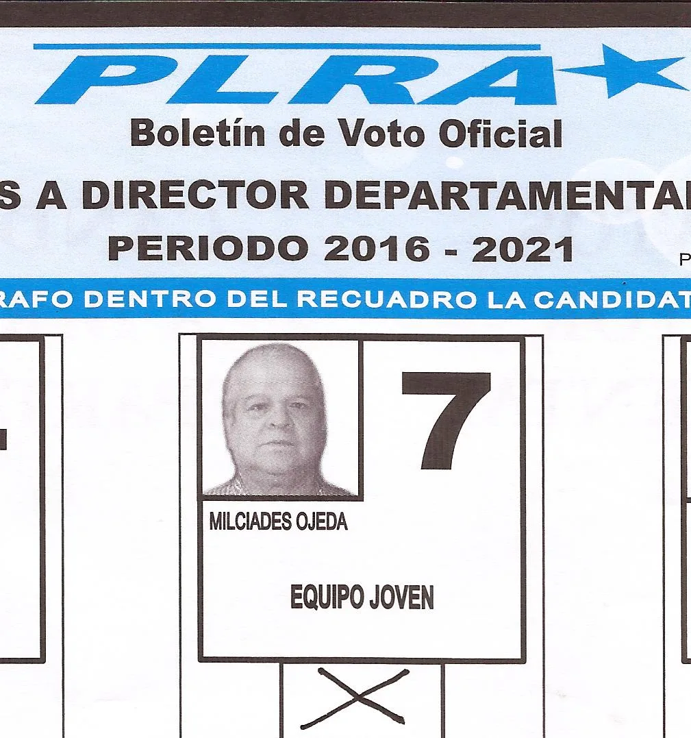 En la boleta de votación: Milciades Ojeda, representante del Exterior,