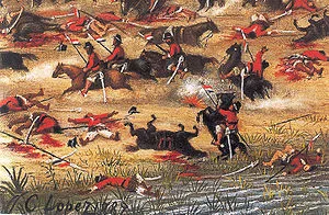 Obra de Cándido López: "La batalla de Tuyutí"