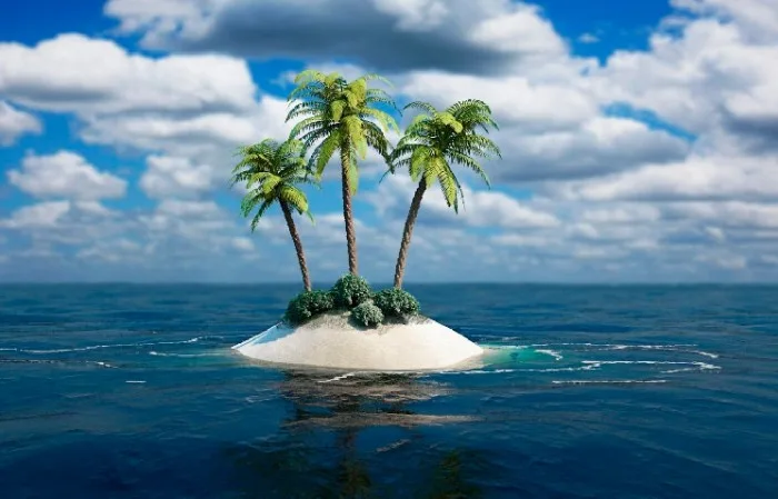 Pareciera ser una isla "single", sólo para una persona con mascota.