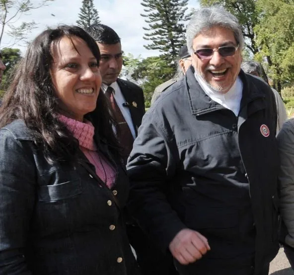 Rocío Casco y Fernando Lugo (foto de archivo)