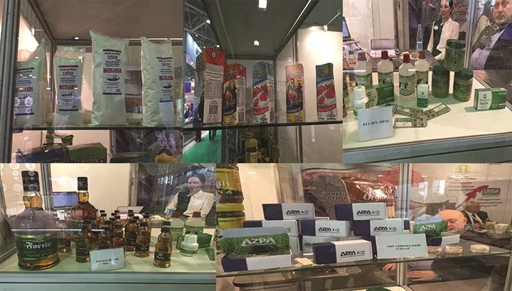 Vitrina exposición de los productos paraguayos