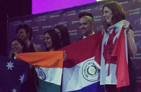 Es la primera vez que un docente paraguayo participa del Foro organizado por la multinacional Microsoft y hace historia
