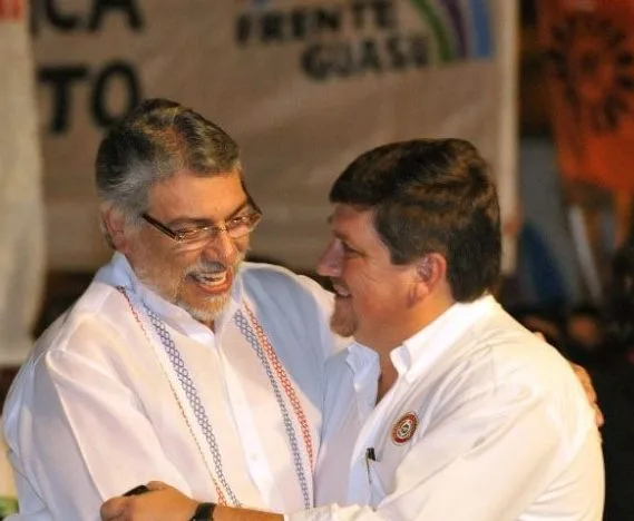 Lugo (I) con Blas Llano foto abc.com.py)