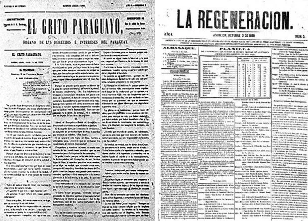PERIÓDICOS DEL PARAGUAY: “El Grito Paraguayo2 (1858/1859) / / “La Regeneración” (1869/1870)