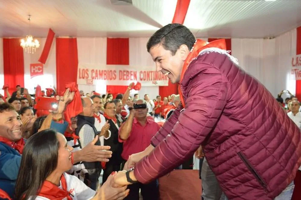Santiago Peña en un acto en Caaguazú (Foto: lanacion.com.py)