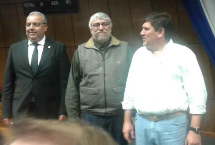Jorge Oviedo Matto (UNACE), Fernando Lugo (Frente Guasú) y Blas Llano, PLRA disidente). /Foto: abc.com-py/